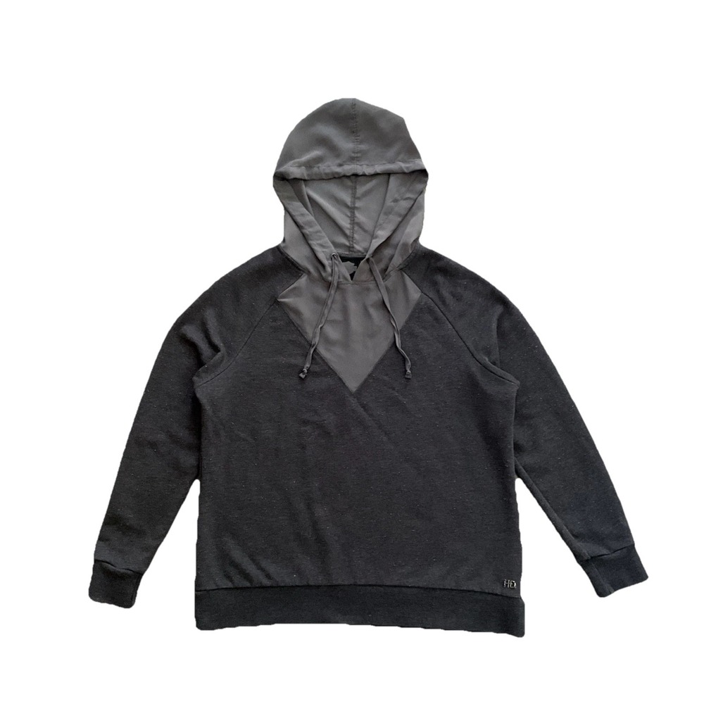 Harley Davidson Pullover Hoodie Charcoal Speckled Workwear‎ Raglan Women's XL